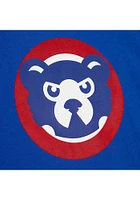 Mitchell and Ness Chicago Cubs Blue Origins Varsity Short Sleeve T Shirt
