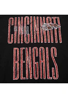 Mitchell and Ness Cincinnati Bengals Black Big Font Short Sleeve Fashion T Shirt