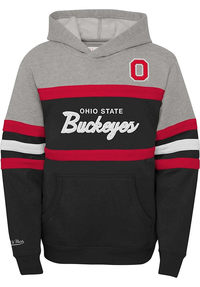 Mitchell and Ness Ohio State Buckeyes Youth Black Head Coach Design Long Sleeve Hoodie