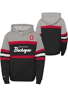 Mitchell and Ness Ohio State Buckeyes Youth Black Head Coach Design Long Sleeve Hoodie