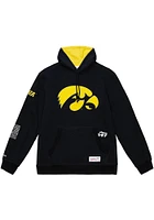 Mitchell and Ness Iowa Hawkeyes Mens Black Origins Long Sleeve Hoodie