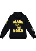 Mitchell and Ness Iowa Hawkeyes Mens Black Origins Long Sleeve Hoodie