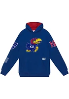 Mitchell and Ness Kansas Jayhawks Mens Blue Origins Long Sleeve Hoodie