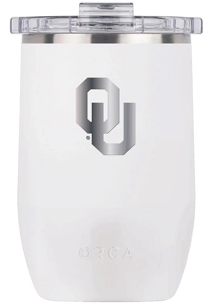 Oklahoma Sooners ORCA 12oz Whiteout Vino Stainless Steel Tumbler - White