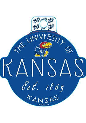 Kansas Jayhawks Blue Circle Stickers - Blue