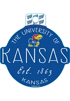 Kansas Jayhawks Blue Circle Stickers - Blue