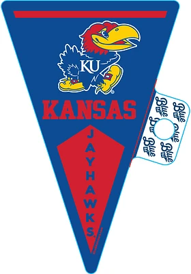 Kansas Jayhawks Pennant Stickers - Blue