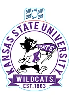 K-State Wildcats White Circle Stickers