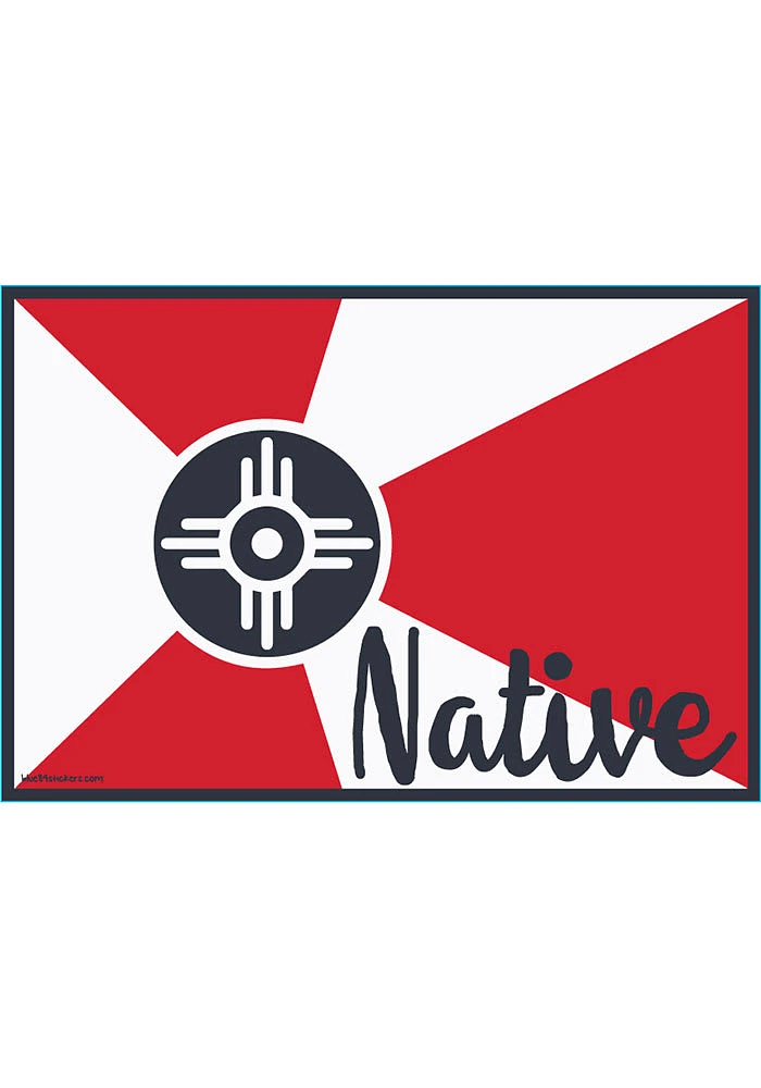 Wichita Flag Native Stickers - Red