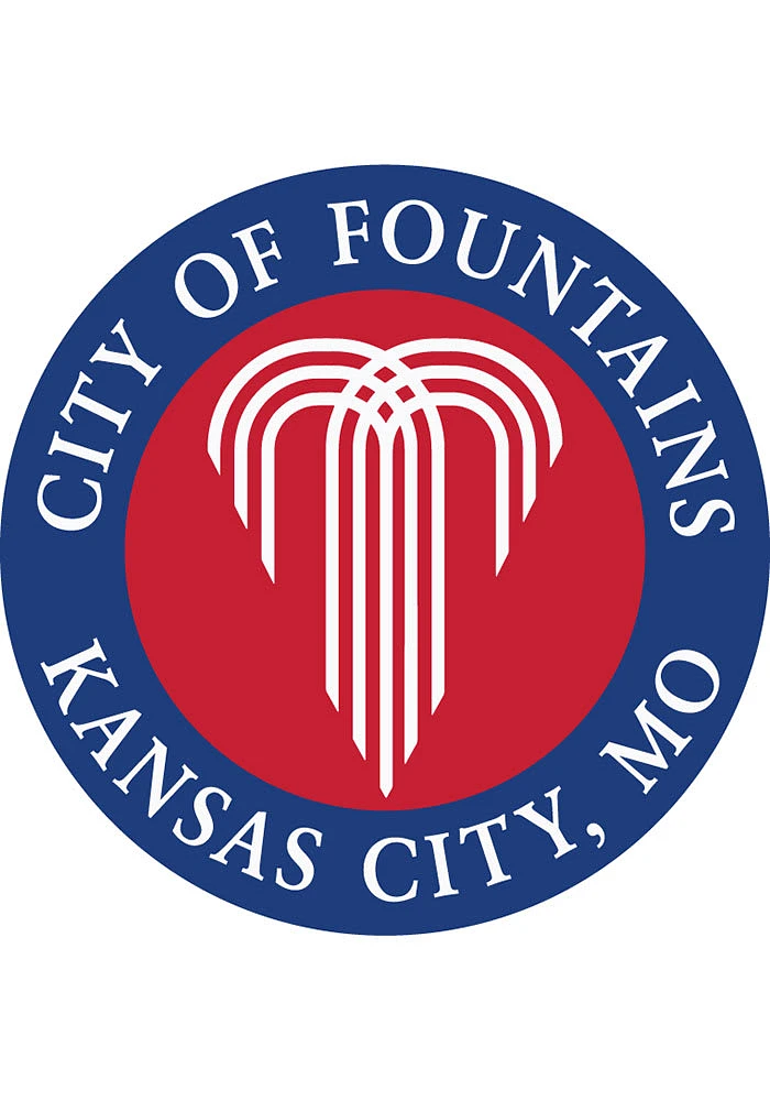 Kansas City City of Fountains Stickers - Red