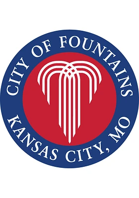 Kansas City City of Fountains Stickers - Red