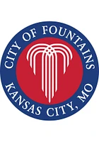 Kansas City City of Fountains Stickers - Red