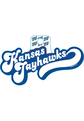 Kansas Jayhawks Huffed Font Stickers - Blue