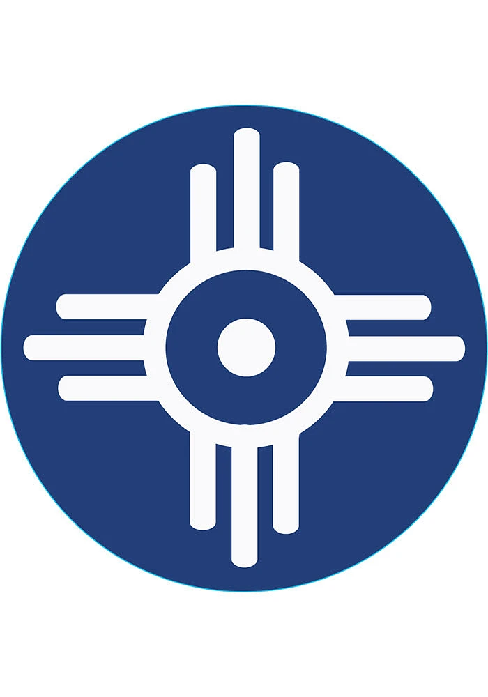 Wichita Flag Symbol Stickers - Blue