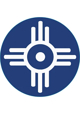 Wichita Flag Symbol Stickers - Blue