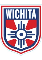 Wichita Flag Shield Stickers - Red