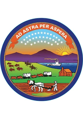 Kansas Seal Stickers - Blue