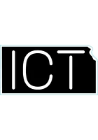 Wichita ICT State Shape Stickers - Black