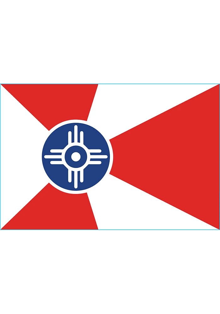 Wichita Flag Stickers - Red