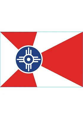 Wichita Flag Stickers - Red