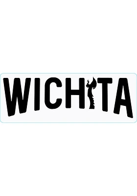 Wichita Keeper of the Plains Arch Stickers - Black