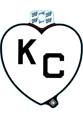 Kansas City Monarchs White Heart KC Stickers