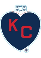 Kansas City Monarchs Navy Heart Red KC Stickers