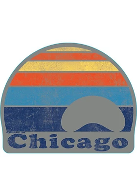 Chicago Sunset Stickers - Blue