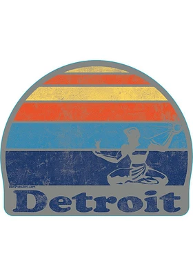 Detroit Sunset Stickers - Blue