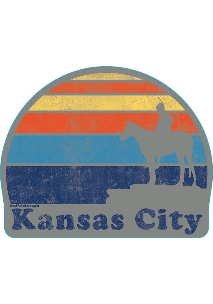 Kansas City Sunset Stickers - Blue
