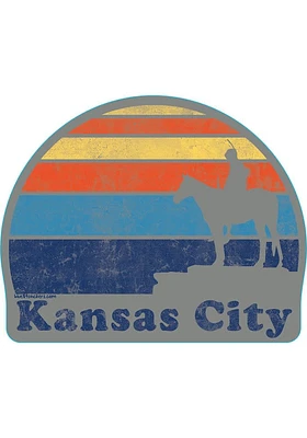 Kansas City Sunset Stickers - Blue