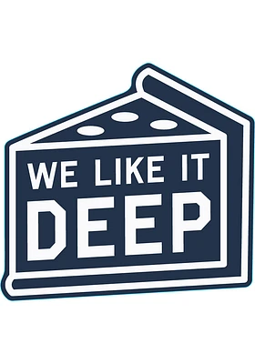 Chicago Like It Deep Stickers - Navy Blue