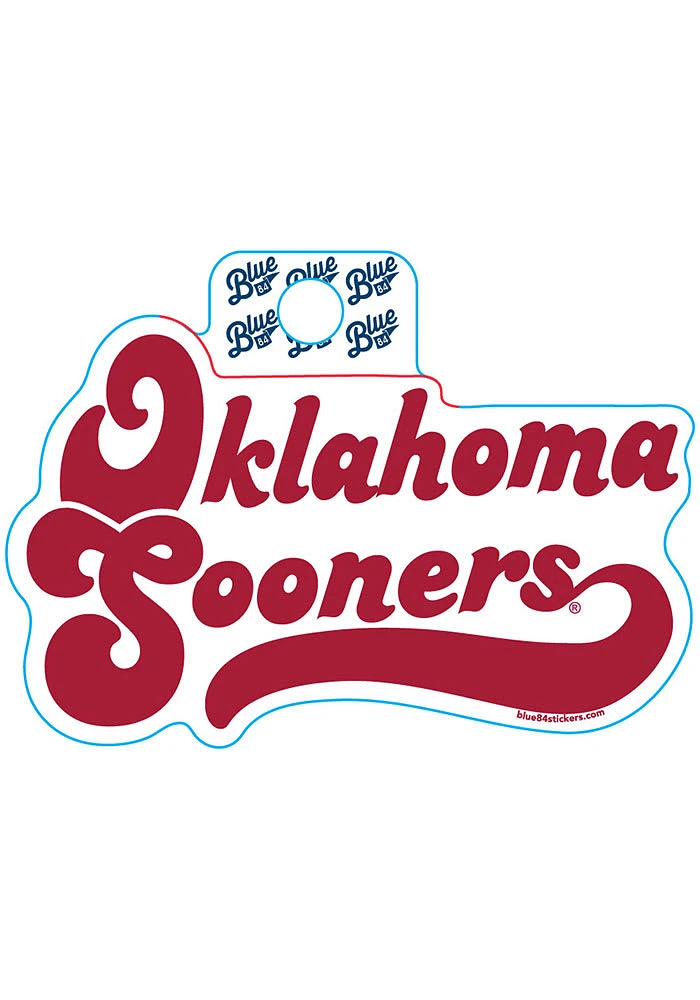 Oklahoma Sooners Word Mark Stickers - Red