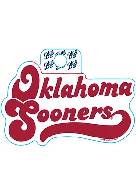 Oklahoma Sooners Word Mark Stickers - Red