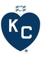 Kansas City Monarchs Blue Heart White KC Stickers - Blue
