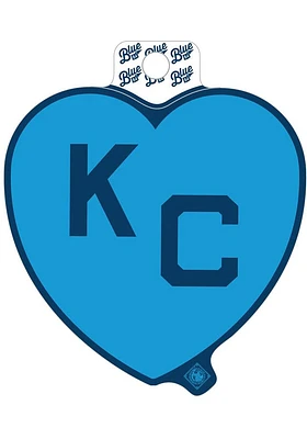 Kansas City Monarchs Light Blue Heart Blue KC Stickers - Blue