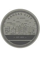 Kansas City Circle Skyline Stickers - Grey