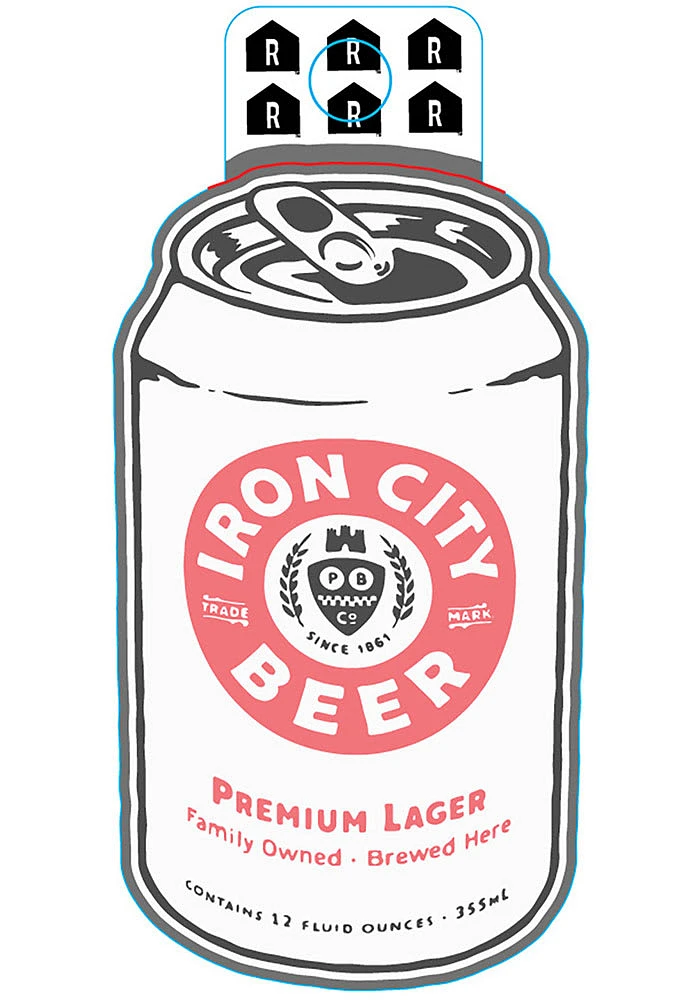 Pittsburgh Pittsburgh Brewing Co Iron City Beer Stickers - White