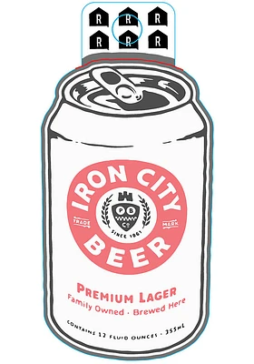 Pittsburgh Pittsburgh Brewing Co Iron City Beer Stickers - White