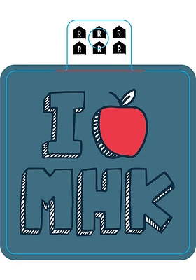 Manhattan MHK Apple Stickers - Blue