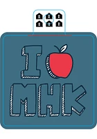 Manhattan MHK Apple Stickers - Blue