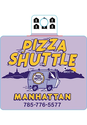 Manhattan Pizza Shuttle Manhattan Stickers - Purple