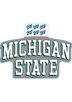 Michigan State Spartans Wordmark Stickers - Green