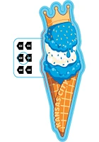 Kansas City Ice Cream Cone Stickers - Blue