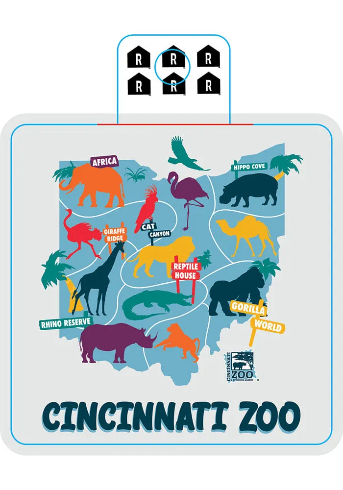 Cincinnati Zoo Map Stickers