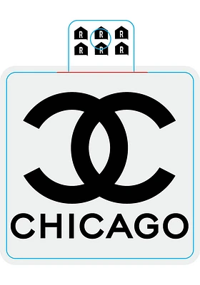 Chicago Double C Stickers - White