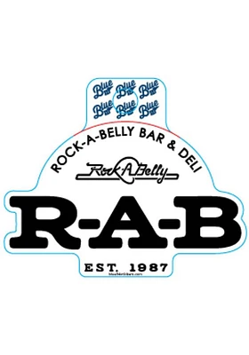 Manhattan Rock A Belly Logo Stickers - Black