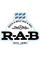 Manhattan Rock A Belly Logo Stickers - Black