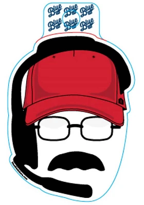 Kansas City Big Red Coach Silhouette Stickers - Red