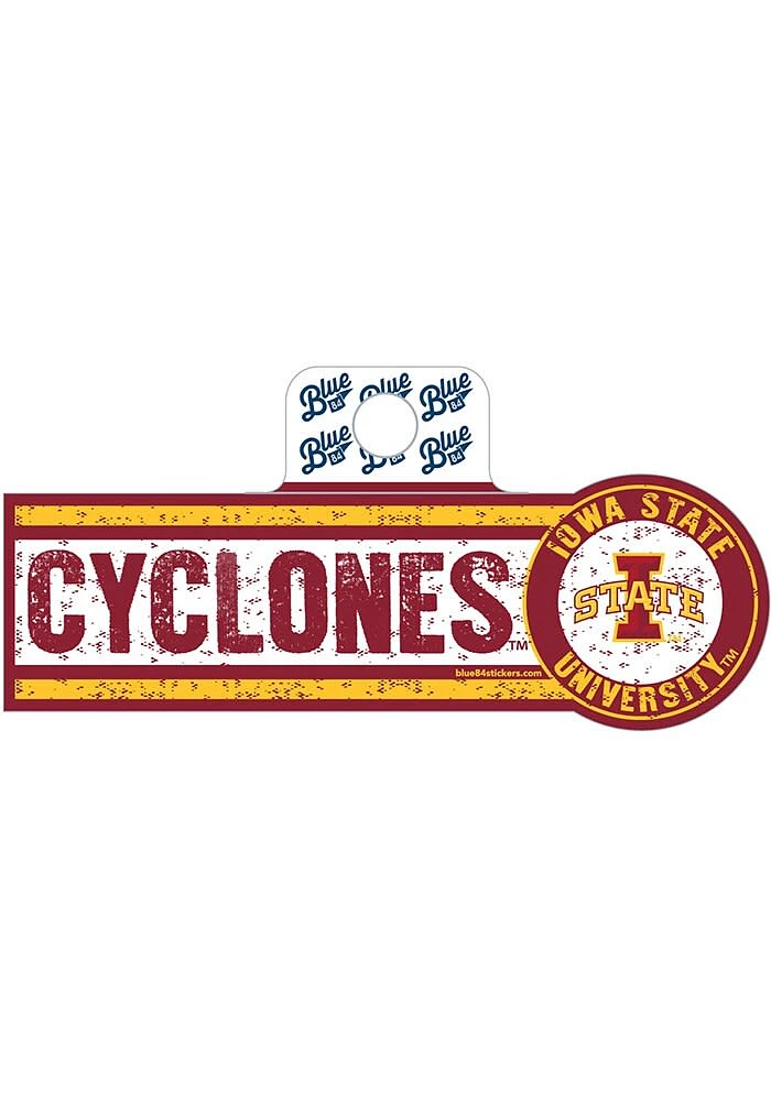 Iowa State Cyclones Wordmark Stickers - Red